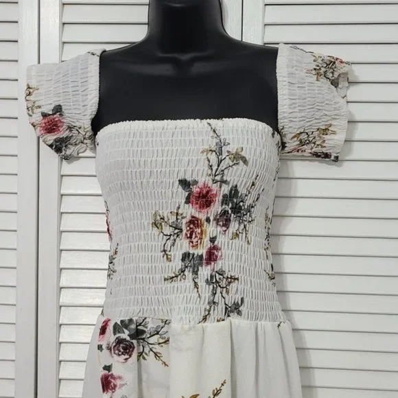 NEW XL Floral Off the Shoulder Maxi Dress - Picture 7 of 15